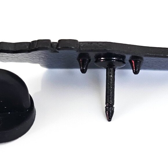 We Don’t Need Roads Enamel Pin, Retro Time Machine Car, Sci-Fi Collectible Badge - Picture 2 of 3